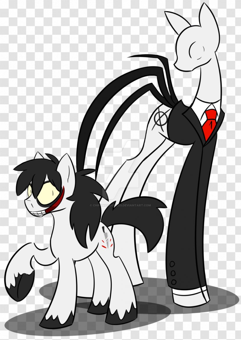 Pony Horse Jeff The Killer Cat Creepypasta - Tree - Slender Man Transparent PNG