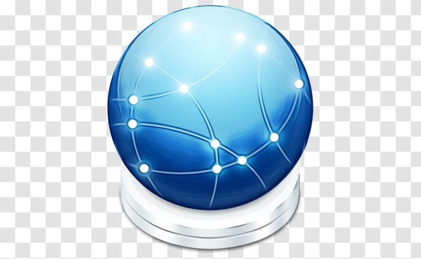 Blue Sphere Cobalt Blue Water Paperweight Transparent PNG