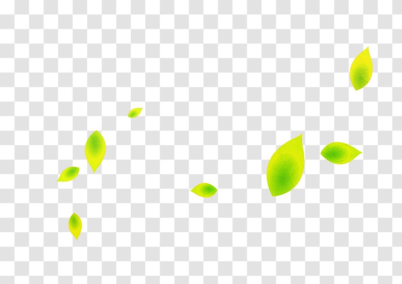 Green Pattern - Falling Leaves Transparent PNG