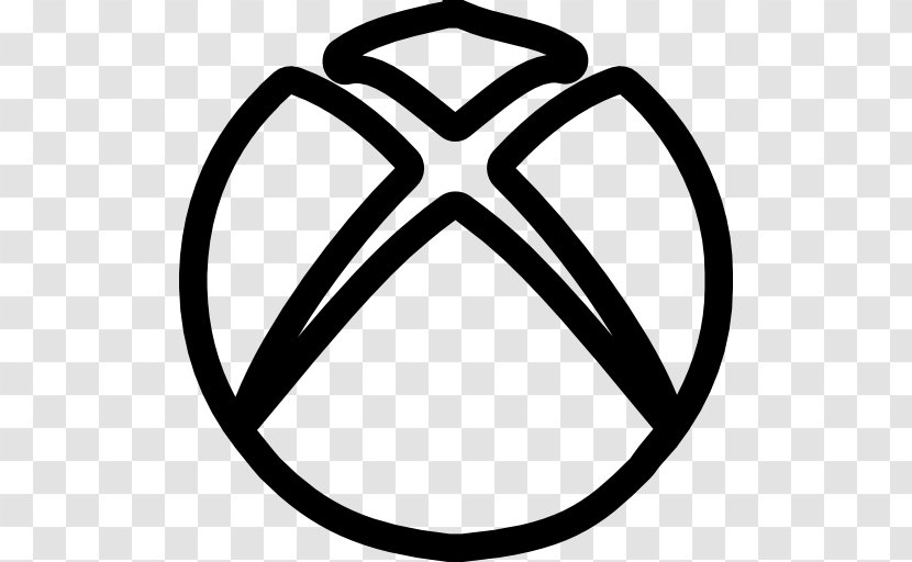 Xbox Logo Svg - Blackandwhite Transparent PNG