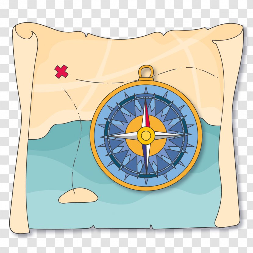Treasure Map Compass - Vector Transparent PNG