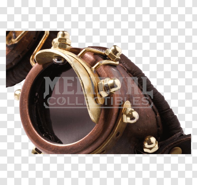 Leather 01504 Strap Clothing Accessories Fashion - Brass - Steampunk Goggles Transparent PNG