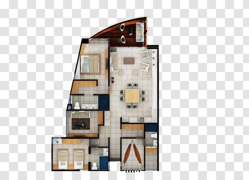 Floor Plan Architecture Facade House Luxury - Real Estate Transparent PNG