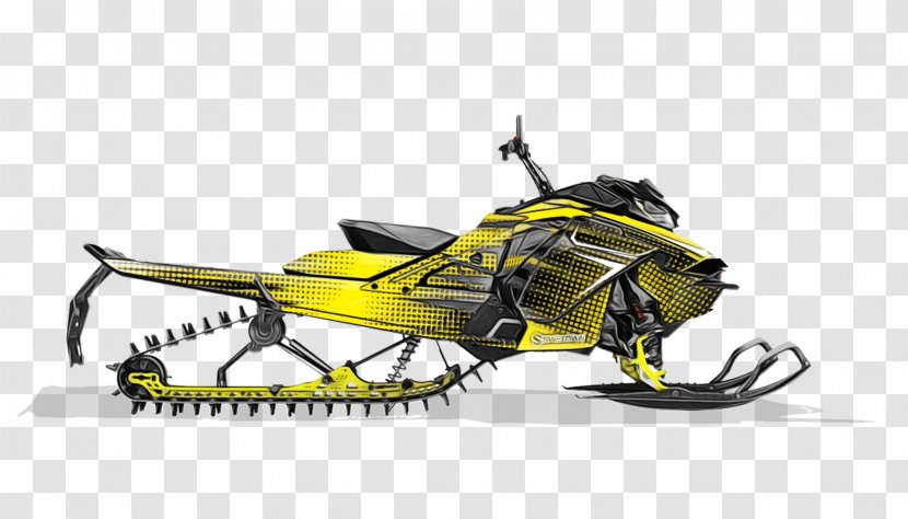 Snowmobile Vehicle Yellow Winter Sport Sled - Insect Transparent PNG