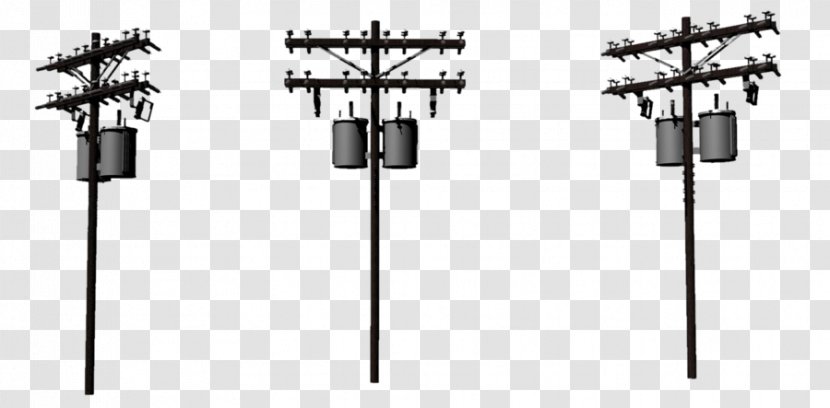 Utility Pole Column Computer File Adobe Photoshop - Overhead Power Line Transparent PNG