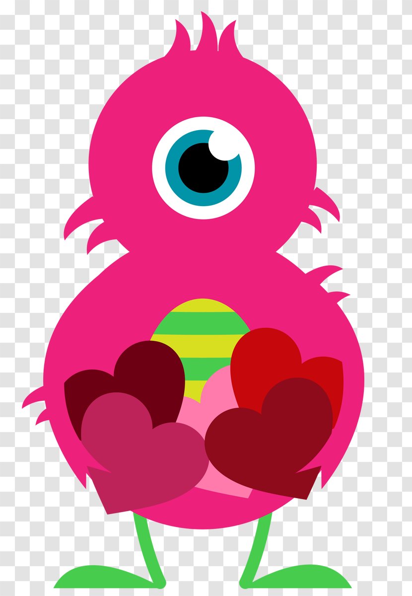 Valentines Day Heart Monster Clip Art - Frame - Funny Cliparts Transparent PNG