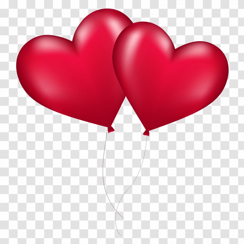 MP3 Clip Art - Silhouette - Heart Balloons Transparent PNG