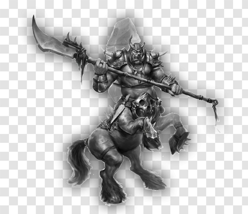 Ogre Demon Centaur Legendary Creature /m/02csf - Monochrome Transparent PNG