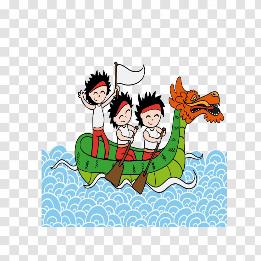 Zongzi Dragon Boat Festival Cartoon - Bateaudragon - Race Transparent PNG