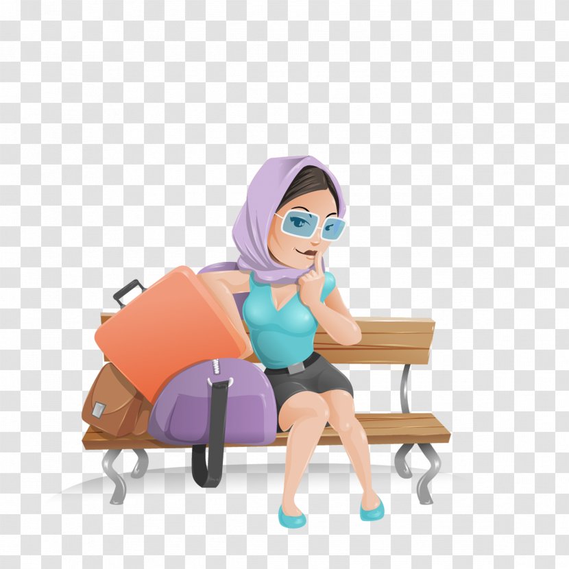 Travel Woman Clip Art - Frame Transparent PNG