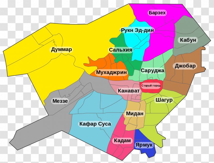 Kafr Sousa Municipalities Of Damascus Mezzeh Barzeh, Syria Yarmouk Camp - Area Transparent PNG