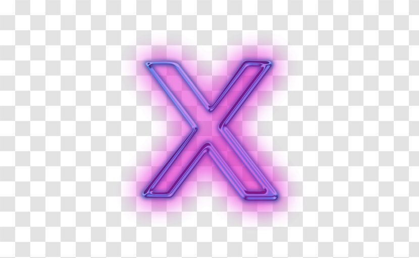 Neon Letter Alphabet - L - X Transparent PNG