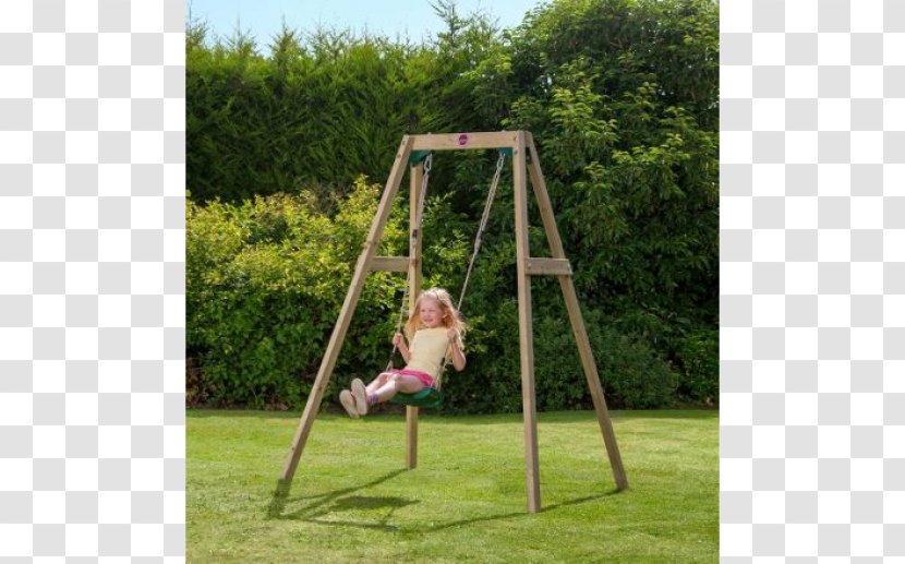 Plum Wooden Double Swing Set Toy Garden Transparent PNG