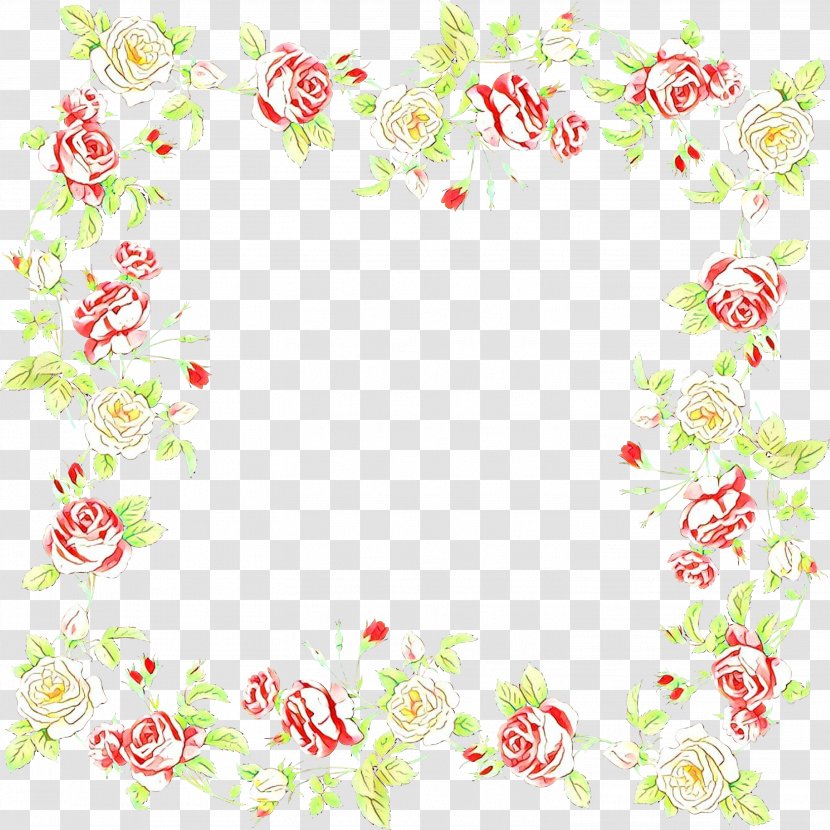 Pink Flower Cartoon - Borders And Frames - Heart Plant Transparent PNG