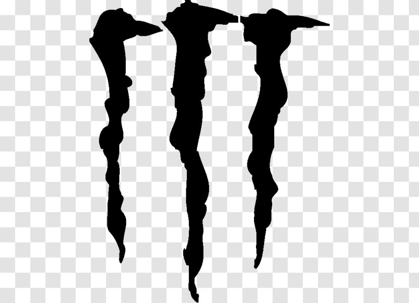Monster Energy Sticker Wall Decal Drink Brand - Black And White - Polyvinyl Chloride Transparent PNG
