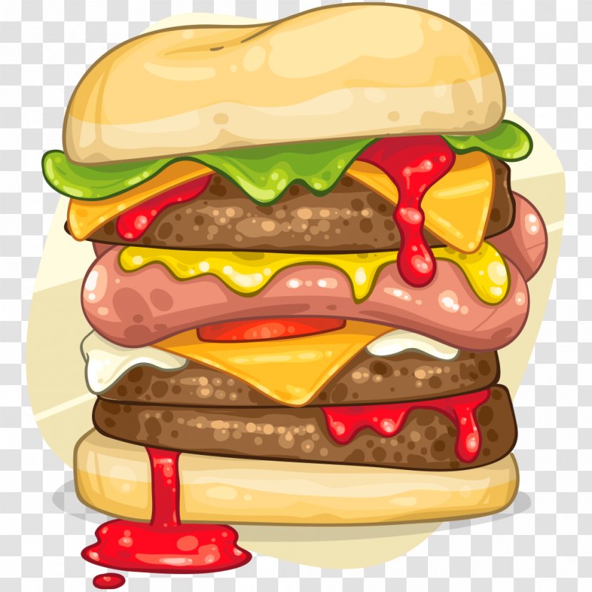 Cheeseburger Clip Art Hamburger Junk Food Fast - French Fries Transparent PNG