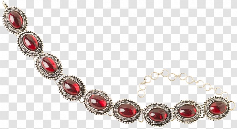 Necklace Earring Ruby Jewellery Ball Chain - Colored Gold Transparent PNG