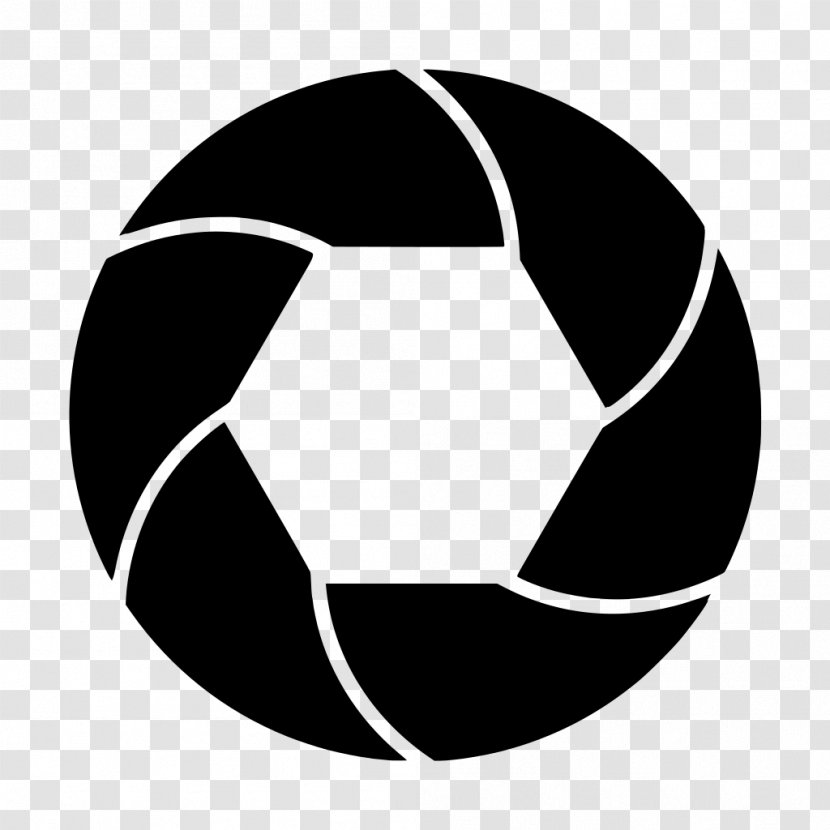 Camera Lens Logo - Black - Volleyball Symbol Transparent PNG
