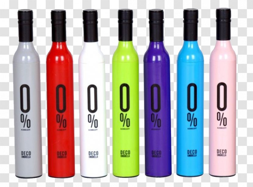 Wine Plastic Bottle Umbrella Price - Auringonvarjo - Textured Color Elements Transparent PNG