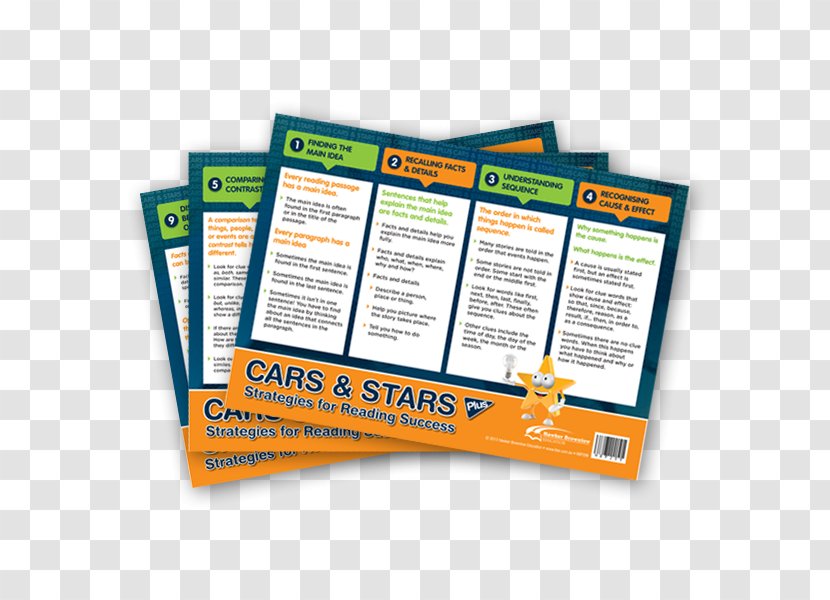 Car Reading Education Poster Star - Text Transparent PNG