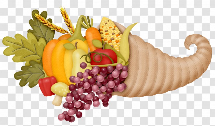 Cornucopia Thanksgiving Clip Art - Vegetarian Food - Small Cliparts Transparent PNG