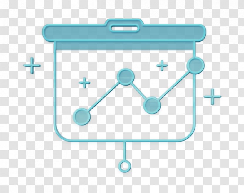 Analytics Icon Charts Diagram - Graph - Aqua Turquoise Transparent PNG