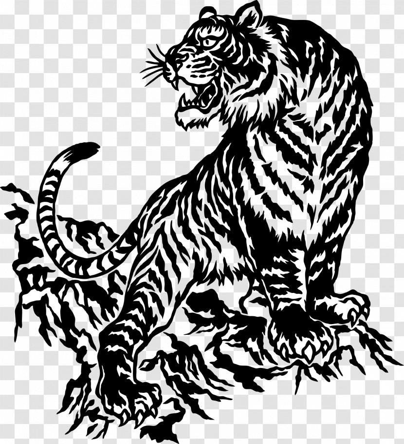 Japan Tiger Stock Illustration - Cat Like Mammal - Decorative Transparent PNG