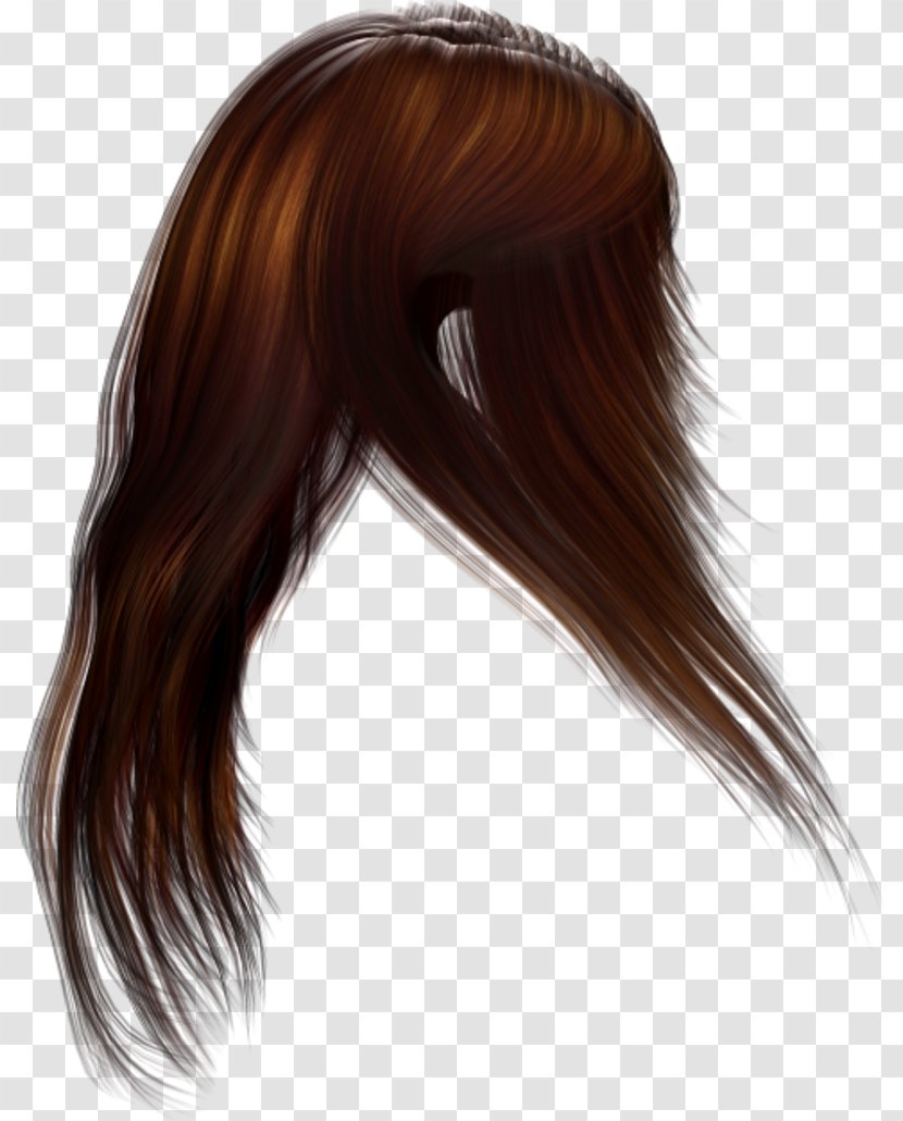 Wig Hairstyle Capelli Black Hair - Long Transparent PNG