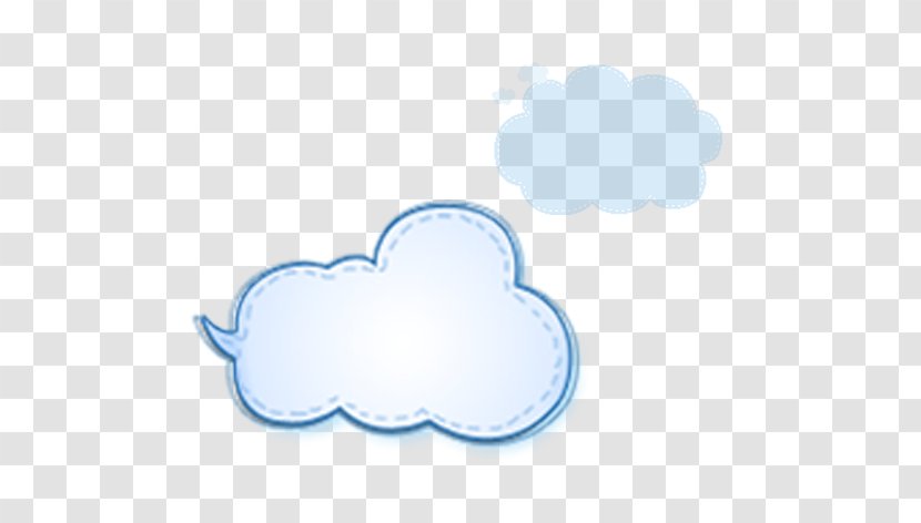 Blue Cloud Computer File - Resource - Cartoon Clouds Transparent PNG