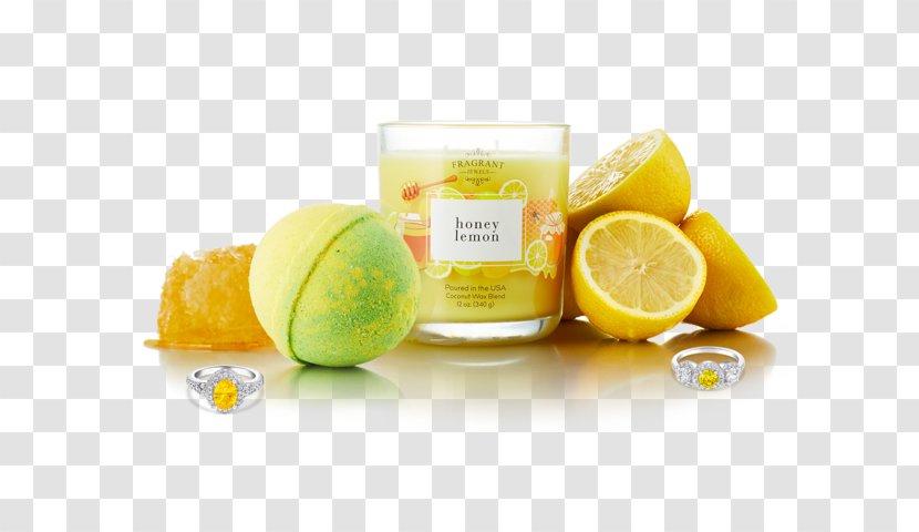 Key Lime Lemon Fragrant Jewels Candle - Honey Transparent PNG