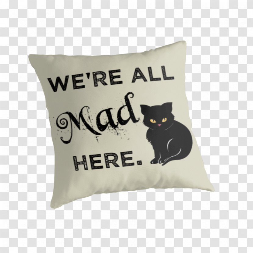 Lo Zaino Magico Throw Pillows Cushion Textile - We Are All Mad Here Transparent PNG