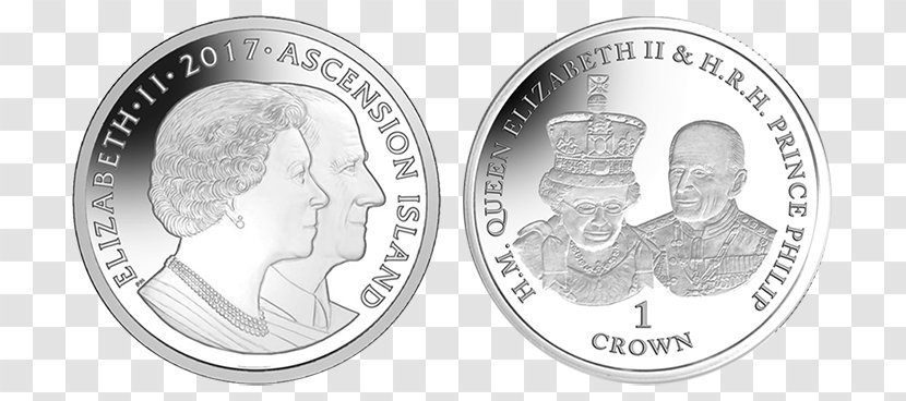 Silver Coin Ascension Island Pobjoy Mint - Money - Crown Wedding Transparent PNG