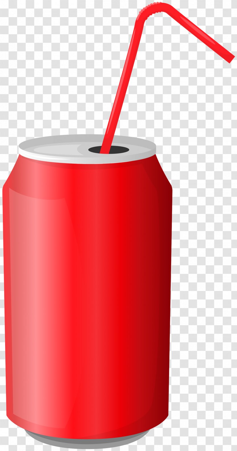 Red Beverage Can Cylinder Clip Art Material Property Transparent PNG