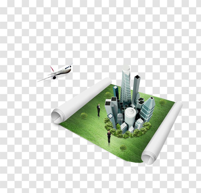 Paper Business Advertising Green - Building - City Transparent PNG