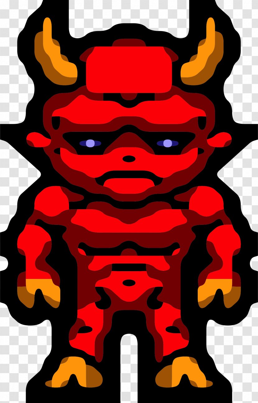 Demon Devil Pixel Art Clip - Silhouette Transparent PNG