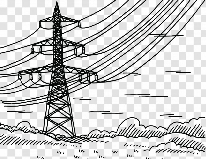 Electricity Overhead Power Line High Voltage Electric Radio Frequency - Wire - Equipment Transparent PNG