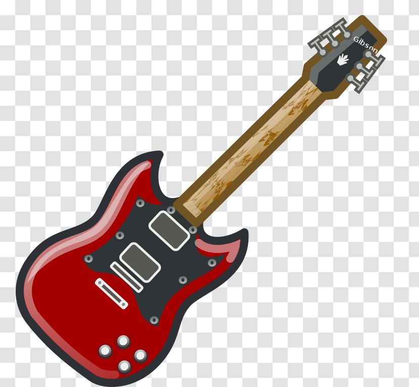 Bass Guitar Gibson ES-335 SG Electric Les Paul Studio - Silhouette Transparent PNG