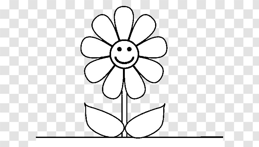 Drawing How To Draw Flower Image Coloring Book - Monochrome Transparent PNG
