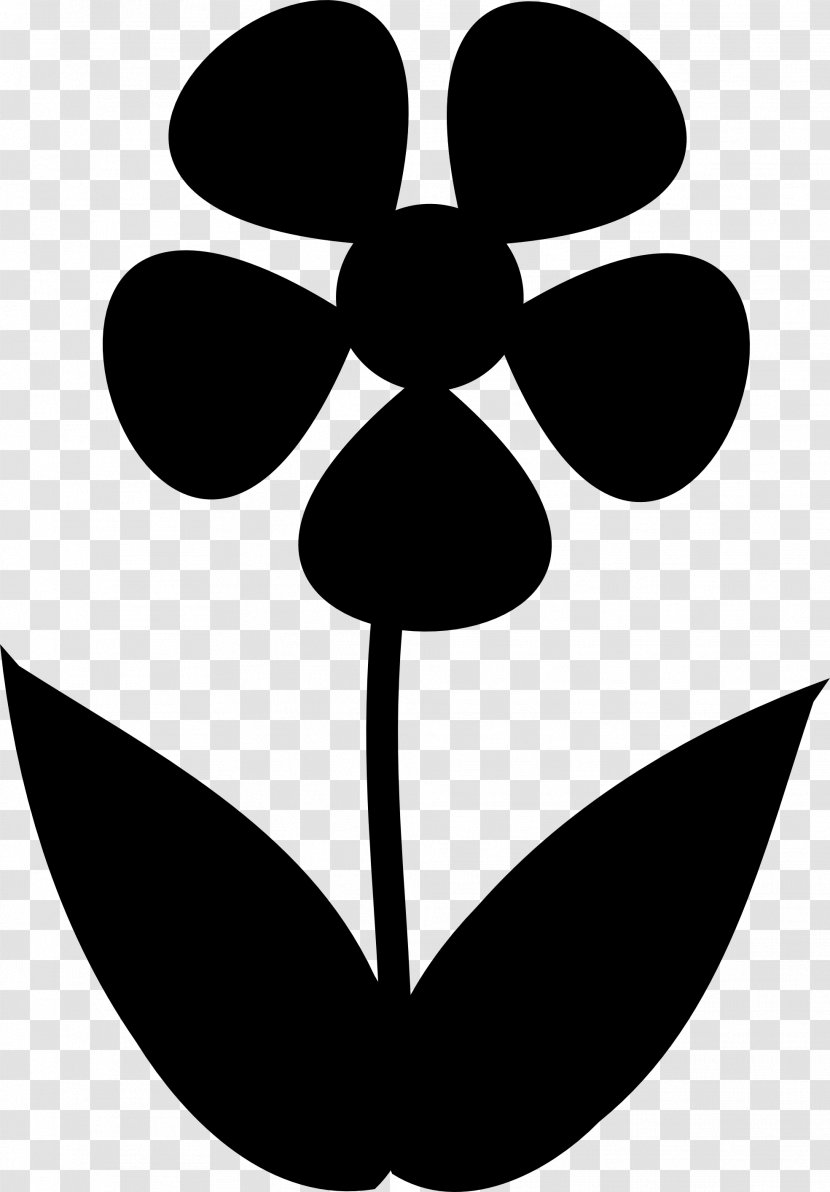 Clip Art Leaf Pattern Plant Stem Flowering - Blackandwhite - Monochrome Photography Transparent PNG