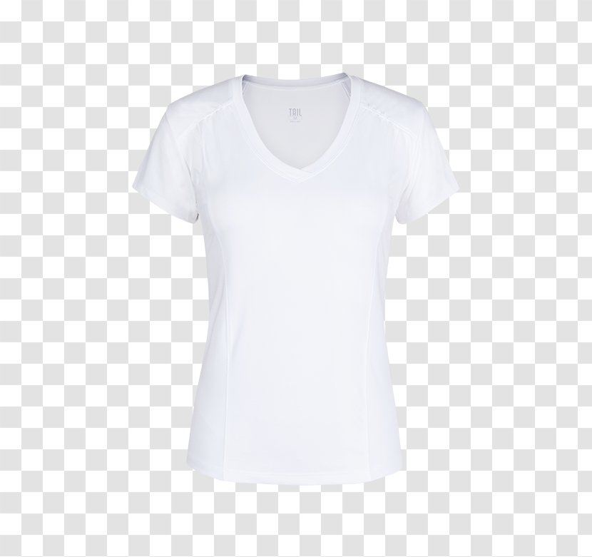 T-shirt Sleeve Neck - Shoulder - White Short Sleeves Transparent PNG