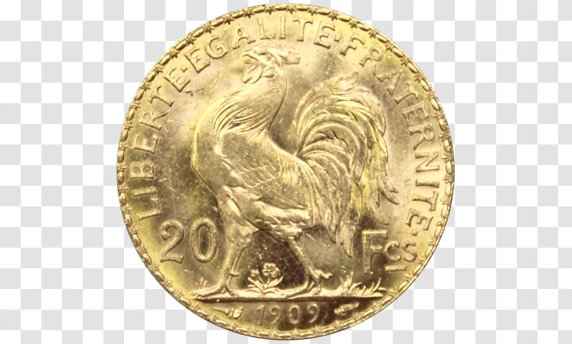 Gold Coin Silver Francia Transparent PNG