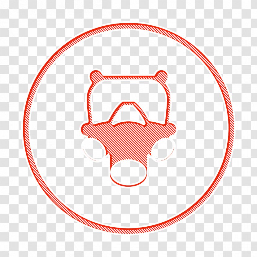Red Nose Line Mouth Circle - Protection Icon - Facial Hair Logo Transparent PNG