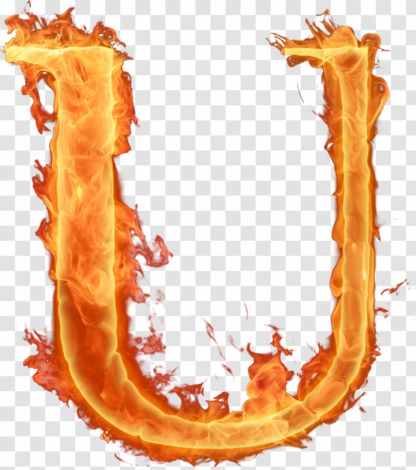 Fire Letter Alphabet Flame - U Transparent PNG
