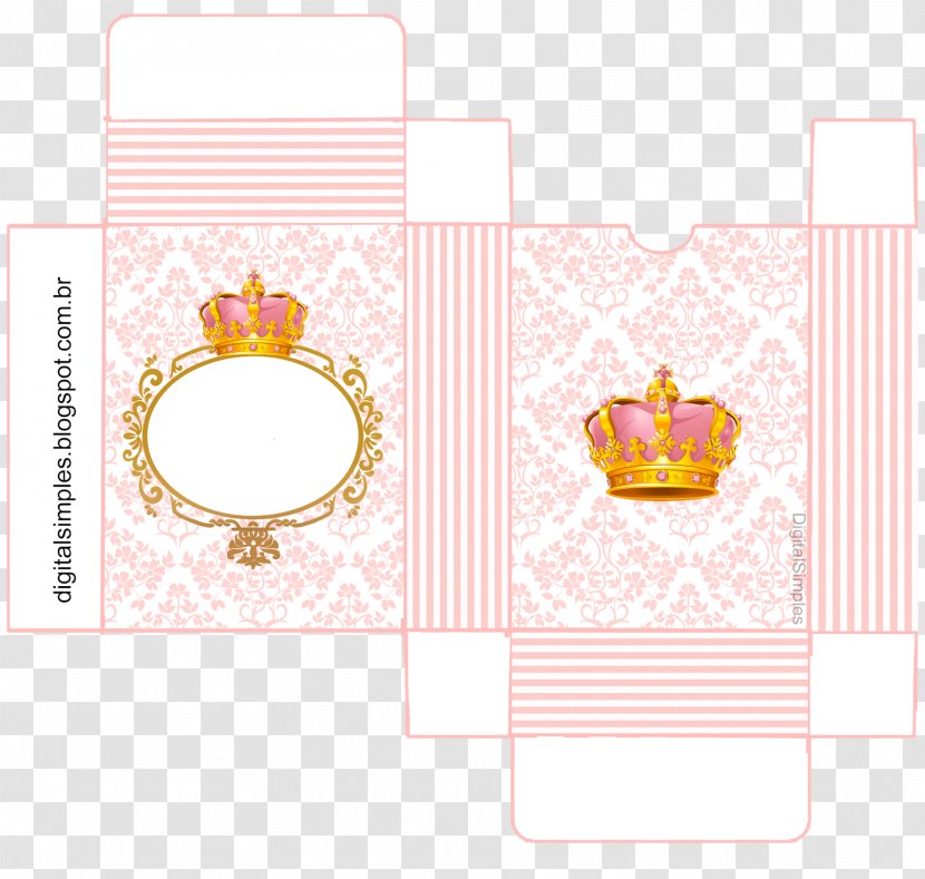 Crown Label Paper Pink Party - Brooch Transparent PNG