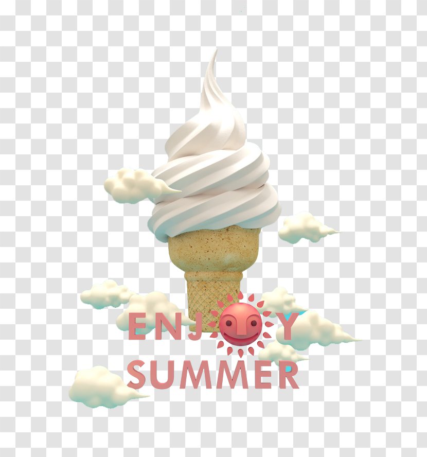 Ice Cream Cone Sweetness - Whipped - Cloud Transparent PNG