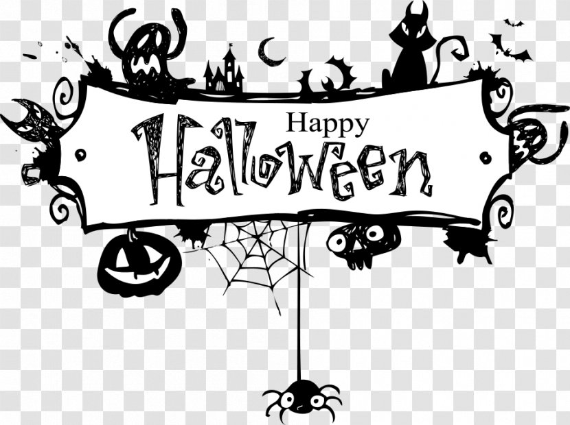 Halloween Party Birthday Holiday Trick-or-treating - Text - Vector Poster Transparent PNG
