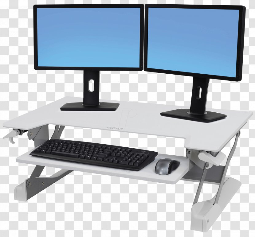 Computer Keyboard Laptop Sit-stand Desk Workstation - Monitor Transparent PNG