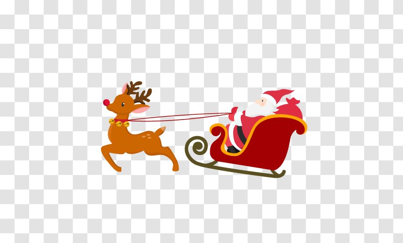 Santa Claus Reindeer Christmas Card Ornament Transparent PNG