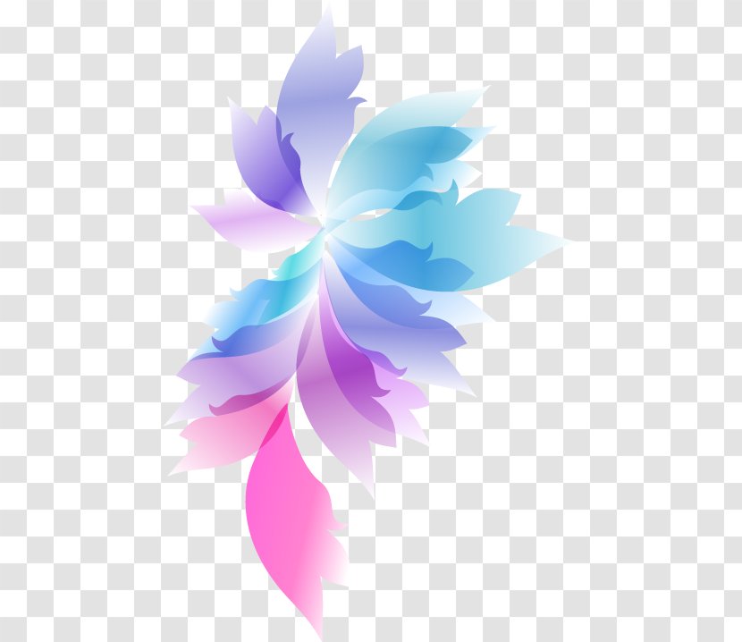 Flower Petal - Sky - COLORFUL Decorative Transparent PNG