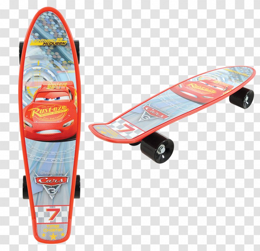 Lightning McQueen Skateboarding Cars Kicktail - Kick Scooter - Mcqueen Transparent PNG